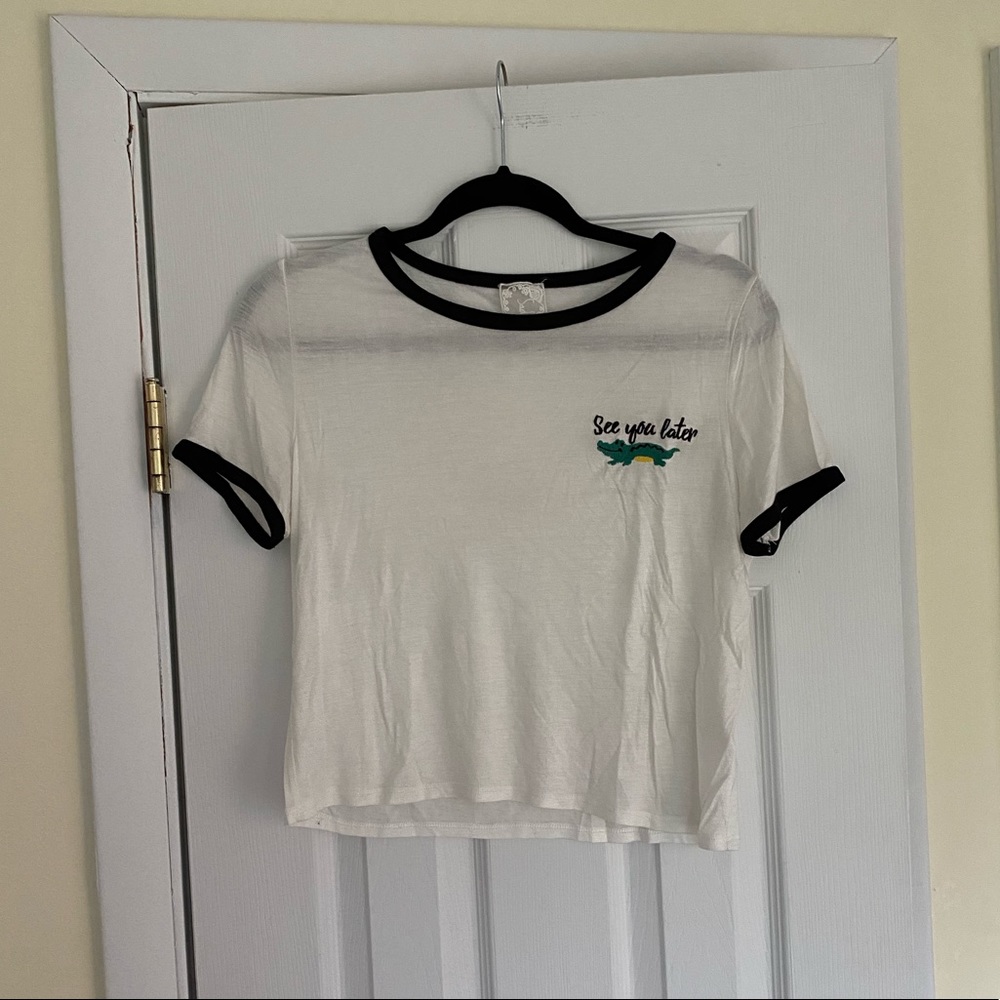 🐊 ringer cropped tee